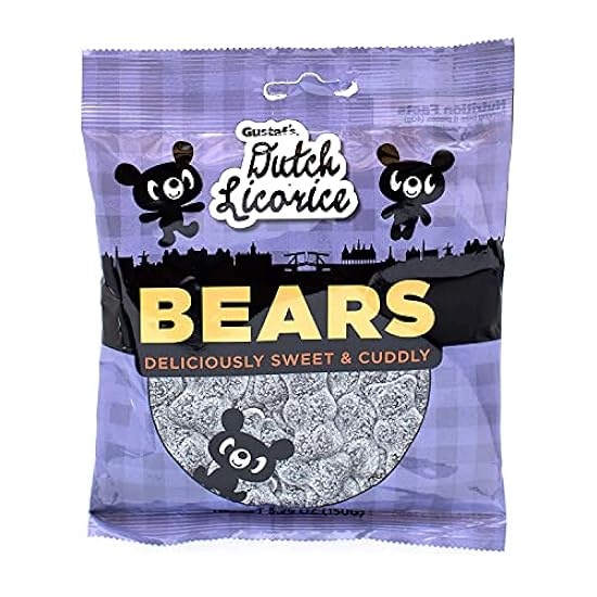 Gustaf´s Dutch Licorice, Sugared Licorice Bears, 5.2 Ounce (Pack of 12) 812079341