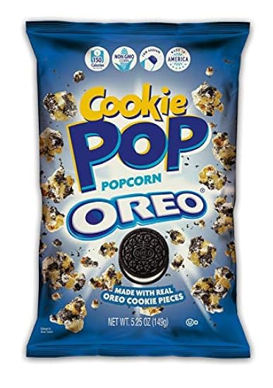 Snack Pop Cookie Pop Popcorn Made with real Cookie Pieces, Oreo, 63 Oz 186441218